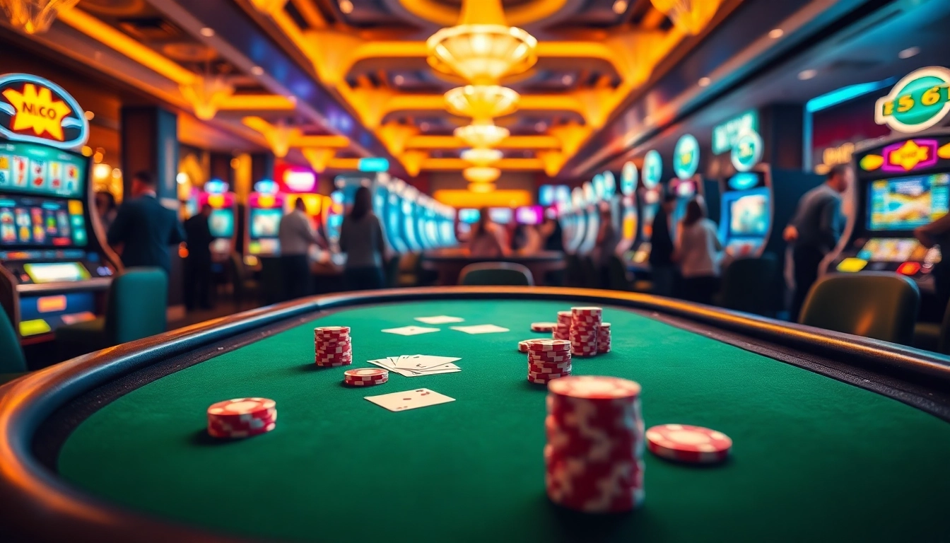 Experience high-stakes gaming with Xin88 at a luxurious poker table filled with chips and cards.