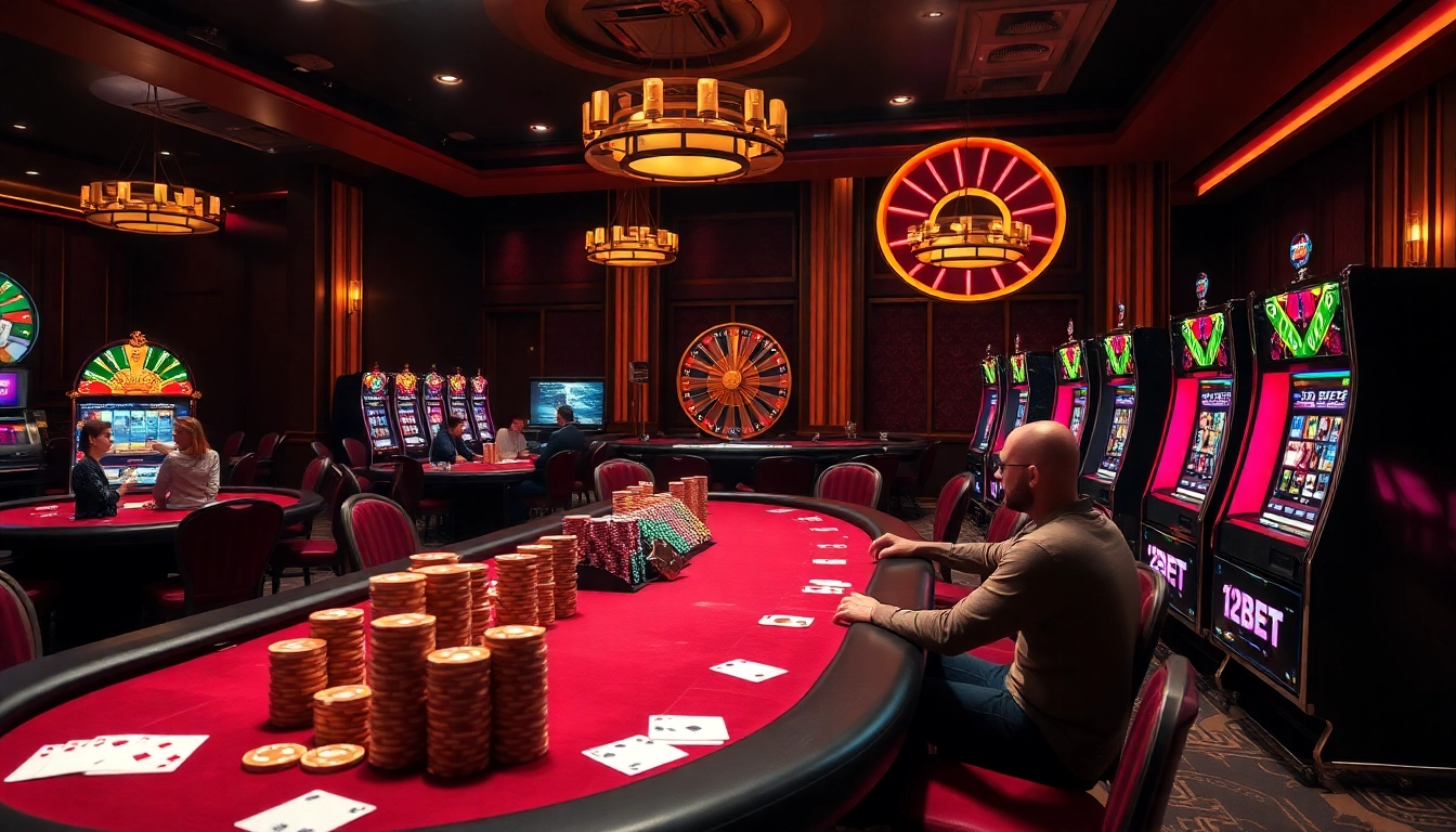 Enjoy thrilling gameplay at 12BET's luxurious casino tables filled with excitement and high stakes.