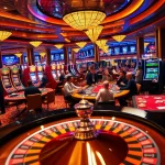 SODO Casino scene featuring lively players at poker tables and vibrant slot machines.