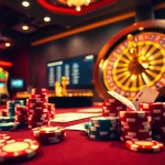 Join the excitement of lego138 daftar at a vibrant casino table, featuring cards and chips.