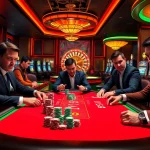 SODO66 players enjoy an exciting poker game with vibrant casino visuals, showcasing strategic betting.