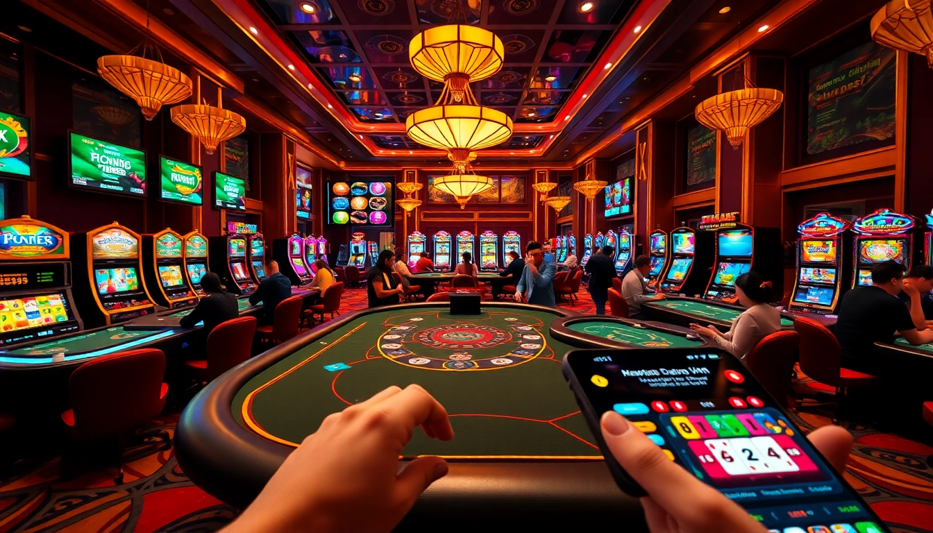Experience the excitement of trang chủ xx88 with luxurious tables and vibrant casino visuals.