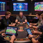 88aa top online betting scene with diverse players engaging in sports and casino games.