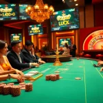 Experience the excitement of Raja Luck at a luxurious casino table filled with action and vibrant energy.