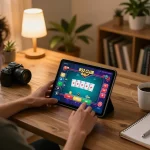 B52 CLUB poker game interface being played on a tablet, showcasing engaging gameplay.