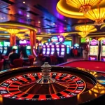 Players engaging with the idnslot game at a vibrant casino table filled with excitement and winning potential.