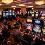 Players engaging with vibrant slot machines showcasing the excitement of their gaming experience at Fokus77.