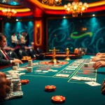 Poker chips stack and cards spread on a luxurious table at http://88xx.art/, showcasing a thrilling casino atmosphere.
