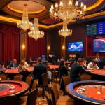 Experience thrilling gaming moments at https://www.bdtk66.my/ featuring poker and roulette tables in a vibrant casino.