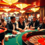 Engage in thrilling gameplay at https://nhacaiuytinvn.us.com/ with poker chips, roulette wheels, and lively gamblers.