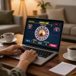 Engaging online gaming session at home with lv88seo, focusing on live dealer roulette