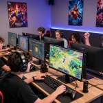 Engaging scene from HOKI288 online gaming platform at https://burtonsbamboogarden.com/biop/ showcasing a diverse group of players immersed in exciting games.