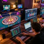 Players engaging with the goldleafrestaurant online gaming interface, showcasing strategic betting decisions during a roulette game