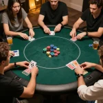 Players enjoying a thrilling online poker game experience with FB88 in a cozy atmosphere