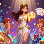 Experience the allure of 98wincom casino with this vibrant, enchanting 3D casino scene.
