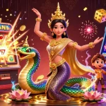 Engage with thrilling slots at BL 555, showcasing vibrant casino elements and jackpots.