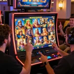 KADAL778 players enjoying exciting online slot games featuring Greek gods, celebrating big wins.