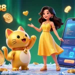 Engage with the mega888 guide PNG, featuring vibrant characters amidst dynamic gaming elements
