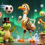 Play and win with 23win in a dynamic casino atmosphere featuring lively characters and vibrant action.