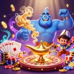 Engage in thrilling gaming action with muddledash in this vibrant, 3D casino scene.