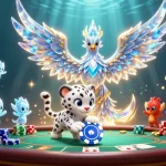 Engage in thrilling poker action at hm88 with a dazzling ice phoenix and charming snow leopard.