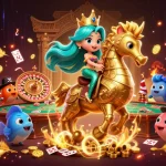 Game bà i đổi thưởng engagement with vibrant casino elements and characters.