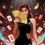 Experience zt9398's thrilling gaming adventure with a captivating Asian woman and festive decorations.