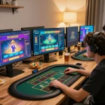 Experience thrilling gameplay with IDC88JOKER during an intense live dealer session