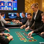 Sunwin players strategizing wins in a vibrant online blackjack session showcasing live dealer interaction
