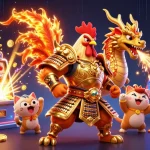 Immerse yourself in the excitement of 88vv with dynamic characters amid a jackpot explosion in this vibrant illustration.