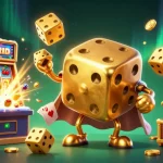 Engage with dsywin's thrilling baccarat gaming featuring gold dice golems and vibrant casino elements.