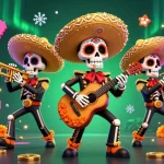 arena212 memikat pemain dengan ilustrasi kasino dinamis, Dia de los Muertos dan mesin game arcade.