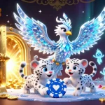 Play high-stakes slots with WAZESLOT's dazzling 3D illustration featuring vibrant characters and treasures.