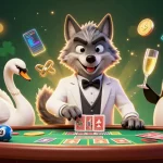 Engage in exciting lottery action with rezekitoto featuring vibrant characters and casino elements.