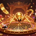 DABET offers thrilling roulette excitement with a fly betting at a roulette web designed by a golden spider.