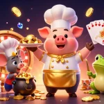 Experience thrilling gameplay with M88 link showcasing gourmet gold coins and vibrant casino elements.