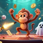 Experience thrilling gameplay at sunwin with a lively illustration of a playful ghost and sports elements.
