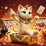 Engage in thrilling slot depo 5rb adventures with a vibrant Egyptian-themed casino illustration.